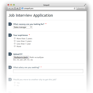 Job Interview Application